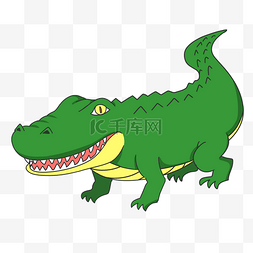 绿色动物鳄鱼