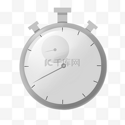 灰色秒表计时器插画