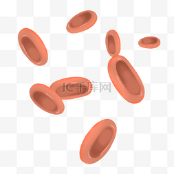 细胞粉色手绘医疗血红细胞免抠