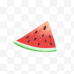 夏季水果海报图片_一半切开的红色西瓜