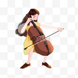 拉大提琴的女孩