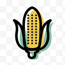 扁平化玉米图片_扁平化玉米