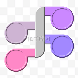 卡通紫色圆圈ppt装饰