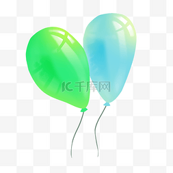 坐氢气球图片_绿色气球氢气球