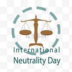 international neutrality day简约元素