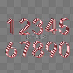 矢量条纹螺旋图片_红色彩带立体矢量图数字