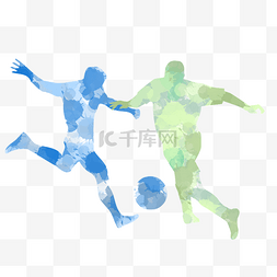 狂热欧洲杯艺术字设计图片_足球比赛运动员插画