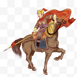 古代战场骑马厮杀将领