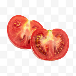 红色切开西红柿