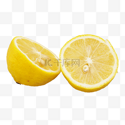 切开柠檬的图片_切开的黄色柠檬