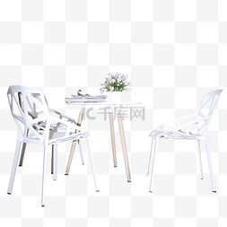 白色桌椅