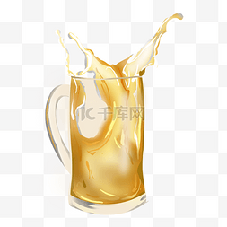 黄色的啤酒图片_一杯溢出来的啤酒
