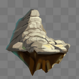 原画游戏漂浮的岩石