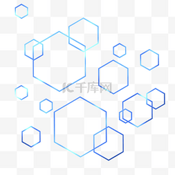 蓝色多边形