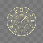 金色欧式花纹表盘