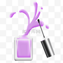 紫色喷溅图片_美甲紫色指甲油