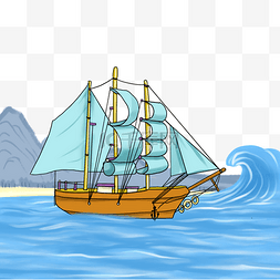 夏日海上帆船