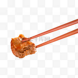 筷子夹肉