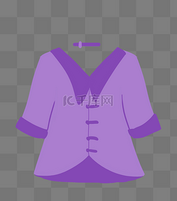 紫色长袖服装