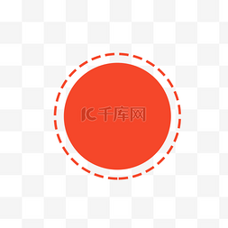 红色印章圆形边框