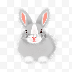 动物psd分层图片_矢量手绘可爱卡通兔子