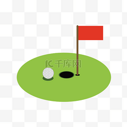 高尔夫球球图片_白色高尔夫球插画