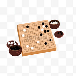 木刻棋子图片_围棋棋盘