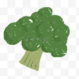 绿色的卡通菜花