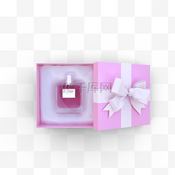 粉色香水礼盒3d元素