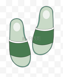 凉鞋绿色图片_绿色拖鞋装饰