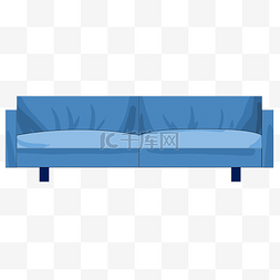 蓝色沙发沙发图片_精美的家具沙发插画