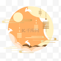 月饼包装图片_中国风中秋元素底纹