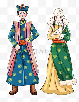 蒙古族男女服饰