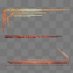 华丽科技图片_铁锈红金属光泽未来机械装饰边框