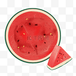 夏季水果西瓜插画