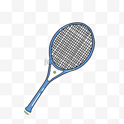 蓝色网球拍创意