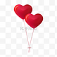 爱心气球红色心形情人节七夕气球