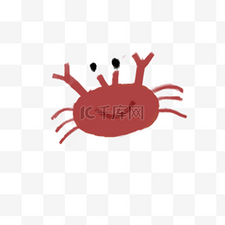 红色的螃蟹免抠图