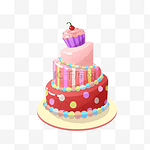 生日蛋糕彩色糖果蛋糕