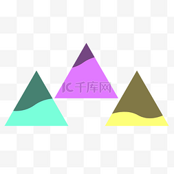 彩色三角形统计图表