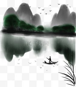 中国风山水背景图片图片_中国风水墨山水画