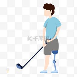 高尔夫杆图片_打高尔夫球的残疾人残奥会