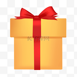礼品盒子黄色图片_礼物优惠庆典礼盒金色黄色红带