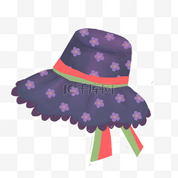 花边紫色图片_紫色花边太阳帽