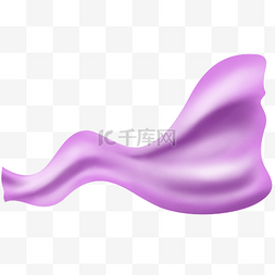紫色飘动的彩带