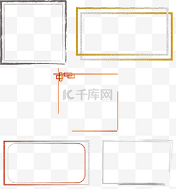 简约标题边框红色图片_中国风简约渐变边框标题框