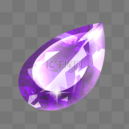 紫色珠宝图片_紫色水滴钻石