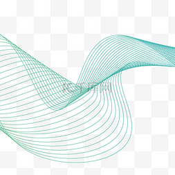 曲线波动线条素材图片_波浪线条蓝色手绘