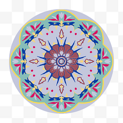 中式古典花纹地毯图片_圆形地毯中式花纹