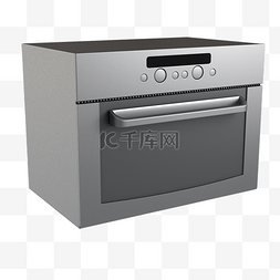 灰色立体创意烤箱元素